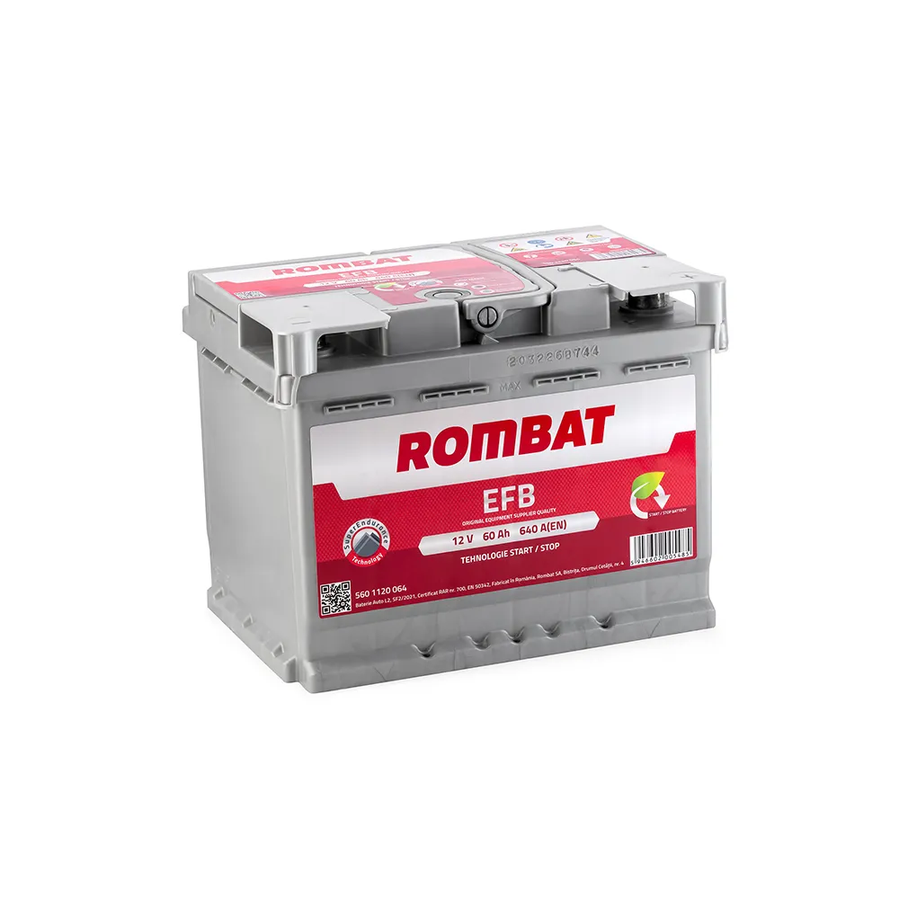 Baterie Auto Start-Stop Rombat EFB 60AH 12V first battery fado oradea