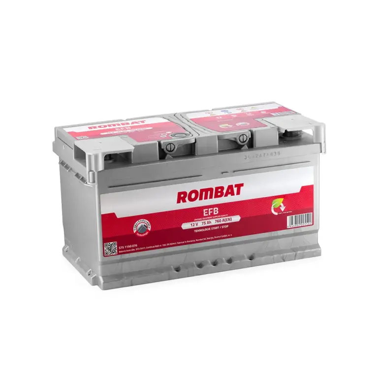 Baterie Auto Start-Stop Rombat EFB 75AH 12V first battery fado oradea