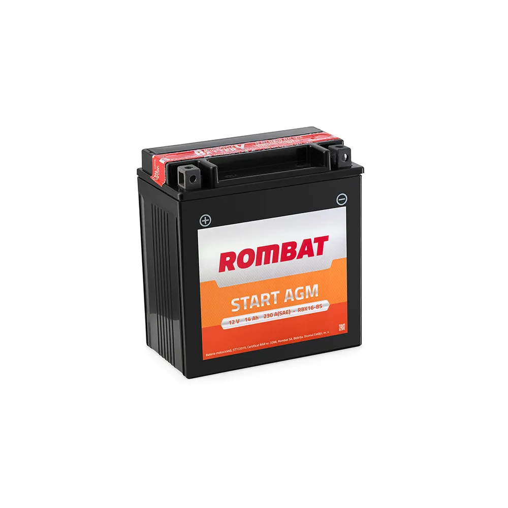 Baterie Auto Rombat Start AGM RBX16-BS 14AH 12V first battery fado oradea